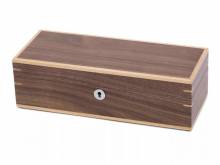 Uhrenbox Wallnuss dunkelbraun/hellbraun matt f&uuml;r bis zu 5 Armbanduhren