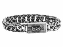 Schmuck-Armband Alley Edelstahl antik-schwarz Magnet-Verschluss von POLICE - Bandl&auml;nge ca. 20,5cm