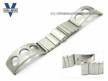 Uhrenarmband Konstanz 20mm Edelstahl SES Halbspangenband satiniert Rallye-Optik von Vollmer