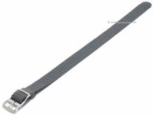 Basic Uhrenarmband 12mm grau Perlon/Textil Durchzugsband