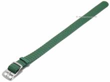 Basic Uhrenarmband 12mm gr&uuml;n Perlon/Textil Durchzugsband