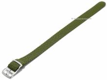 Basic Uhrenarmband 12mm olivgr&uuml;n Perlon/Textil Durchzugsband
