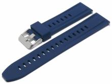 PREISTIPP: Uhrenarmband EASY-CLICK 18mm dunkelblau Silikon mit Schnellwechsel-Stegen  (Schlie&szlig;enansto&szlig; 17 mm)