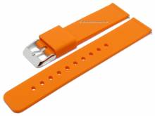 Basic-Uhrenarmband 18mm orange Silikon matt glatt mit Schnellwechsel-Stegen (Schließenanstoß 18 mm)