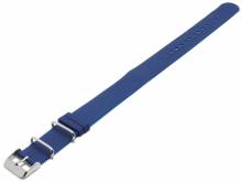 Uhrenarmband 18mm mittelblau Silikon einlagiges Durchzugsband im NATO-Style