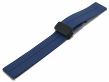 PREISTIPP: Uhrenarmband (Ackkb114) EASY-CLICK 22mm dunkelblau Silikon Magnetverschlu&szlig; f&uuml;r Smartwatches & weitere Uhren