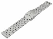 Preistipp: Uhrenarmband 22mm silberfarben Edelstahl massiv poliert mit EASY-CLICK & Sicherheits-Faltschlie&szlig;e