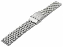PREISTIPP: Uhrenarmband (Ackmb118) 20mm Milanaise poliert schweres Geflecht mit Sicherheitsfaltschlie&szlig;e