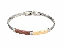 Schmuck-Armband Edelstahl multicolor Durchschub-Klappverschluss Edelstahl von MABRO Steel - Bandl&auml;nge ca. 19cm