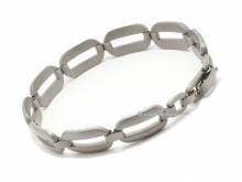 Schmuck-Armband Titan Gliederband titanfarben modisch von Vollmer - Bandl&auml;nge ca. 19cm