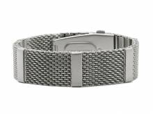 Schmuck-Armband Edelstahl Milanaiseband stahlfarben satiniert mit SES-Gliedern von Vollmer - Bandl&auml;nge ca. 19,5cm