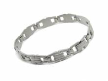 Schmuck-Armband Titan Gliederband titanfarben von Vollmer - Bandl&auml;nge ca. 18,5cm