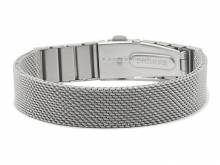 Schmuck-Armband Edelstahl Milanaiseband stahlfarben mit SES-Gliedern von Vollmer - Bandl&auml;nge ca. 19,5cm