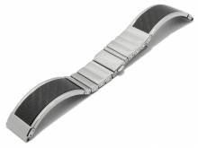 Uhrenarmband Biberach 20mm Carbon Edelstahl SES Halbspangenband von Vollmer