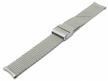Uhrenarmband Eppingen 21mm Milanaise mittelschweres Geflecht satiniert Rundansto&szlig; mit Schiebeverschlu&szlig; VOLLMER