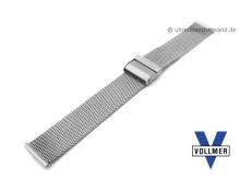 Uhrenarmband Filderstadt 19mm Milanaise leichtes Geflecht satiniert mit Schiebeverschlu&szlig; von VOLLMER