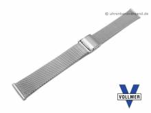 Uhrenarmband Bruchsal 17mm Milanaise leichtes Geflecht satiniert mit Schiebeverschlu&szlig; von VOLLMER