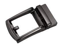 ABVERKAUF: Automatik-Gürtelschließe/Klemmschließe Carbon 1 Metall schwarz Dornschließen-Imitat für Gürtelbreite 35mm