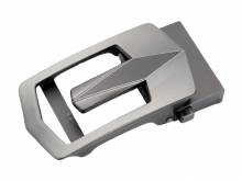 ABVERKAUF: Automatik-Gürtelschließe/Klemmschließe Centurion Metall grau-anthrazit matt passend für Gürtelbreite 35mm