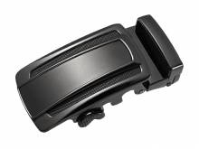 ABVERKAUF: Automatik-Gürtelschließe/Klemmschließe Magnet Metall schwarz mit Karbon-Struktur für Gürtelbreite 35mm