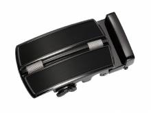 ABVERKAUF: Automatik-Gürtelschließe/Klemmschließe Liane Noire Metall schwarz/silberfarben für Gürtelbreite 35mm