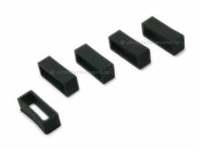 Ersatzschlaufen-Set 5tlg. 18mm schwarz Kautschuk 
