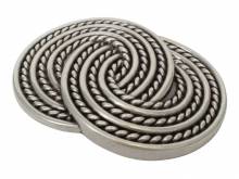 G&uuml;rtelschlie&szlig;e Metall silberfarben Saragossa passend f&uuml;r G&uuml;rtelbreite 40 mm