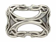 G&uuml;rtelschlie&szlig;e Metall silber Motiv keltisches Design Antik-Look passend f&uuml;r G&uuml;rtelbreite 40 mm