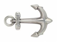 G&uuml;rtelschlie&szlig;e Metall silberfarben Motiv Anker Antik-Look passend f&uuml;r G&uuml;rtelbreite 40 mm