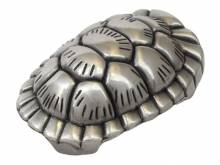 G&uuml;rtelschlie&szlig;e Metall silberfarben Turtle Shell passend f&uuml;r G&uuml;rtelbreite 40 mm