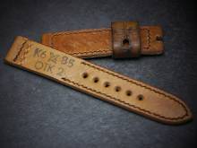 CH-VINTAGE Uhrenarmband UNIKAT aus Milit&auml;rtasche 20mm hellbraun Leder Handmade in Germany (Schlie&szlig;enansto&szlig; 20 mm)