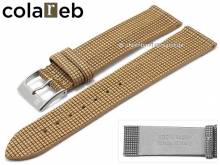 ABVERKAUF: Uhrenarmband Wooden 18mm hellbraun Holz/Synthetik Karomuster VEGAN von COLAREB (Schlie&szlig;enansto&szlig; 16 mm)