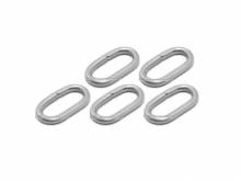 Ersatzschlaufen-Set 5tlg. 18mm silberfarben Edelstahl ZULU-Style satiniert