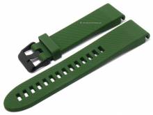 Uhrenarmband 20mm grün Silikon schwarze Schließe passend für GARMIN Fenix 5S, Fenix 6S, Fenix 6S PRO
