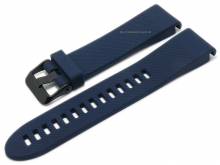 Uhrenarmband 20mm dunkelblau Silikon schwarze Schließe passend für GARMIN Fenix 5S, Fenix 6S, Fenix 6S PRO