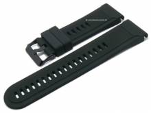Uhrenarmband 26mm schwarz Silikon passend für GARMIN Fenix 5X, Fenix 3, D2 Bravo, Quatix 3, Tactix Bravo etc.