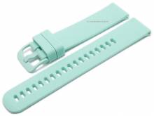 Preistipp: Uhrenarmband 22mm mintgr&uuml;n Silikon mit Schnellwechsel-Federstegen f&uuml;r sportive Uhren & Smartwatches
