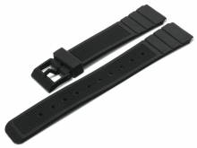 PREISTIPP: Uhrenarmband CsKA33 17mm schwarz Synthetik mit Struktur passend für CASIO & mehr (Schließenanstoß 16 mm)