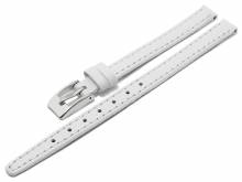 Basic-Uhrenarmband XL 08mm wei&szlig; Leder glatt matt abgen&auml;ht (Schlie&szlig;enansto&szlig; 08 mm)