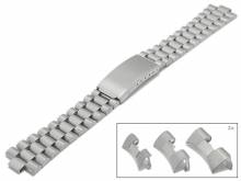 Produktbild von Edelstahl Uhrenarmband Silber – 14 Mm Stegbreite, 18 Cm Länge, Glatte Prägung