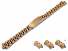 Uhrenarmband 12-13-14mm ros�goldfarben Edelstahl Jubilee-Style teilweise poliert mit Wechselansto&szlig; (rund)