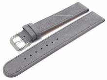 Uhrenarmband Natural 16mm grau Leder vegetabil gegerbt mit Titan-Schlie&szlig;e von DI-MODELL (Schlie&szlig;enansto&szlig; 16 mm)