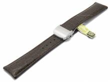 Uhrenarmband Krokodil Bentley FS 22mm dunkelbraun echt Krokodil mit Faltschließe von DI-MODELL (Schließenanstoß 18 mm)