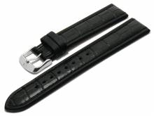Uhrenarmband Imperator 20mm schwarz MADE IN GERMANY Leder Alligator-Pr&auml;gung von DI-MODELL (Schlie&szlig;enansto&szlig; 18 mm)