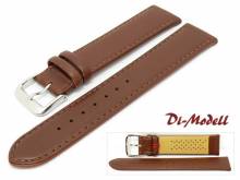 Uhrenarmband 16mm braun Di-Modell Kalb waterproof glatt abgenäht (Schließenanstoß 15 mm)