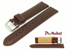 Uhrenarmband XL 22mm dunkelbraun Di-Modell Oregon Sattelleder handgen&auml;ht (Schlie&szlig;enansto&szlig; 18 mm)