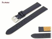 Uhrenarmband 12mm dunkelblau Di-Modell Kalb Klassik waterproof ohne Naht (Schlie&szlig;enansto&szlig; 10 mm)