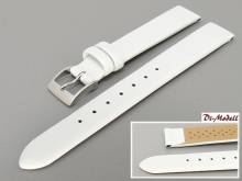 Uhrenarmband 14mm wei&szlig; Di-Modell Kalb Klassik waterproof glatt ohne Naht (Schlie&szlig;enansto&szlig; 12 mm)