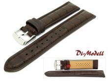 Uhrenarmband 24mm dunkelbraun Di-Modell Imperator waterproof Louisiana-Pr&auml;gung (Schlie&szlig;enansto&szlig; 20 mm)