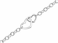 Schmuck-Armband 925er Silber rhodiniert Herzen von CEM - Bandl&auml;nge ca. bis 19cm